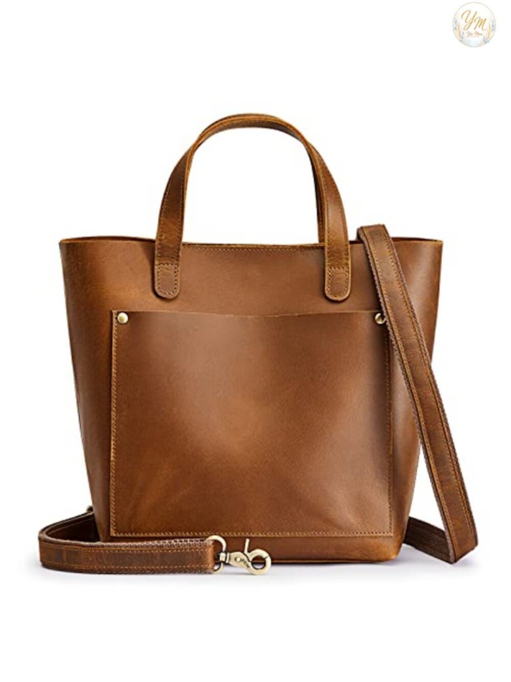 Crazy Horse Leather Mini Crossbody Tote Satchel Handbag Shoulder Purse
